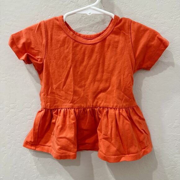 June & January Red Orange Peplum Shirt - Picture 1 of 5